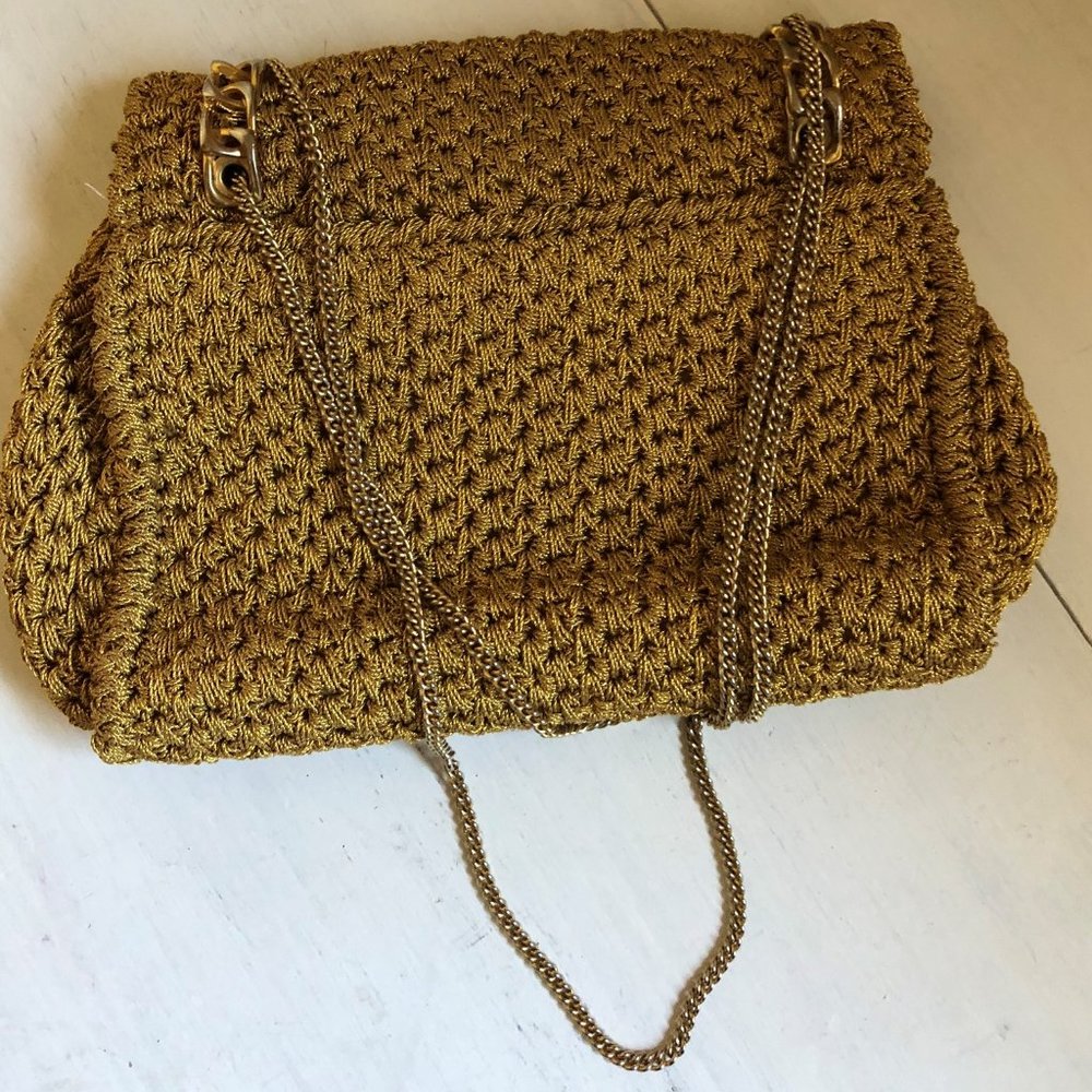 Vintage Doro Gold Weave Purse